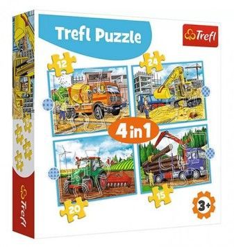 Пазлы Trefl Строительная техника 4в1 (34353)