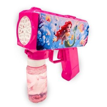 Пистолет Bubbles gun генератор мыльных пузырей Русалочка (1626-47D)