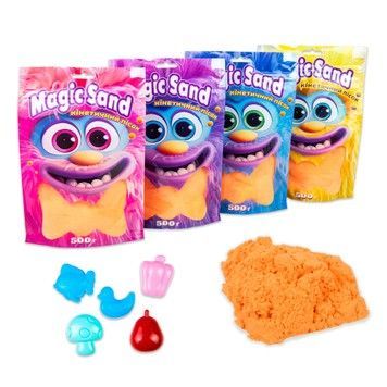 Песок кинетический Strateg Magic sand в пакете 500 г оранжевый (39403-7)