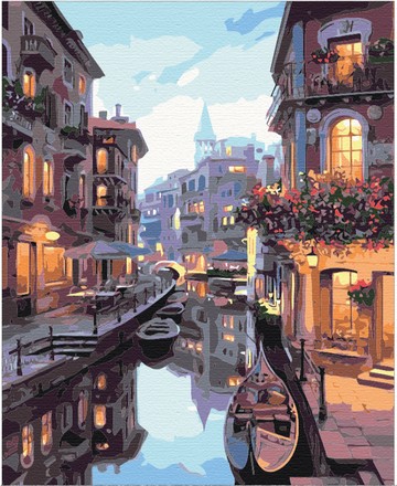 Картина для малювання за номерами Brushme Канал у Венеції 40х50см (BS7673)