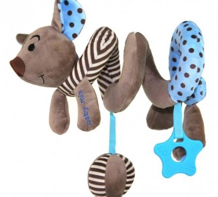 Іграшка підвіска Baby Mix Мишка спіраль блакитна (16433/43478)