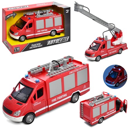 Игрушечная модель Автомир пожарный автомобиль 1:16 инерционная (AS-2915)
