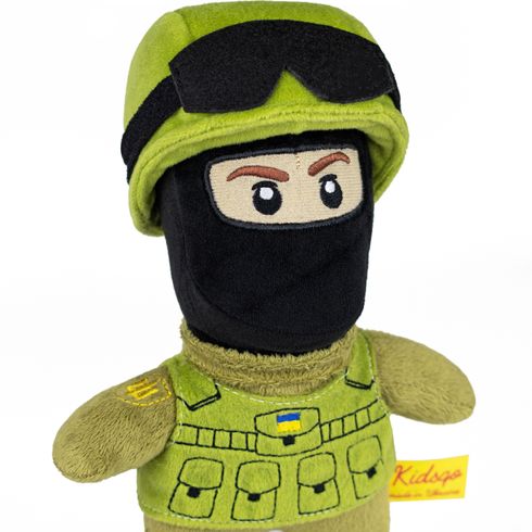 М'яка іграшка KidsQo солдат ЗСУ в балаклаві 25см (KD705)