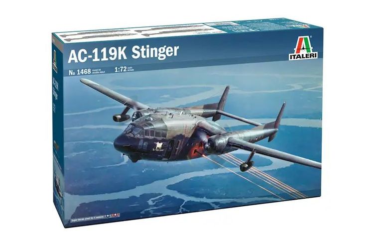 Збірна модель ITALERI 1:72 важкий транспортний літак AC-119K Stinger (IT1468)