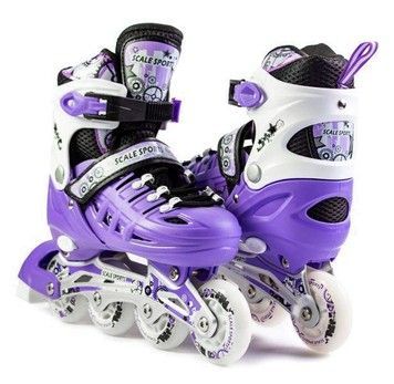 Набор роликовых коньков Scale Sports LF 905 S (28-33) с комплектом защиты фиолетовые (LFC905SVIOLET)
