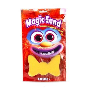 Пісок кінетичний Strateg Magic sand у пакеті 1 кг жовтий (39404-5)