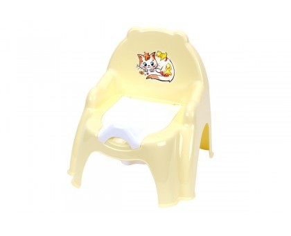 Детский горшок ТехноК Кресло с крышкой и съемной чашей желтый (TH7402YL)