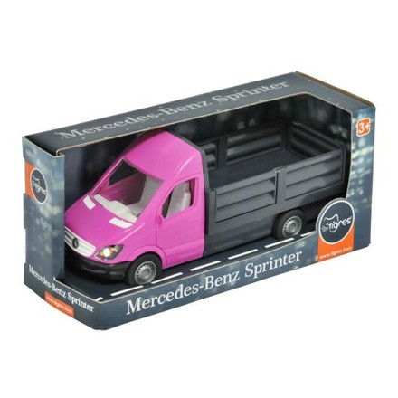 Іграшка дитяча Tigres Mercedes-Benz Sprinter бортовий 1:24 рожевий (39674)