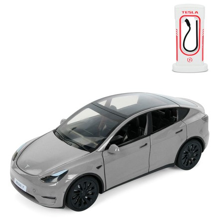 Іграшкова моделька АвтоСвіт Tesla Model Y 1:24 інерційна металева (AP-2001GRY)