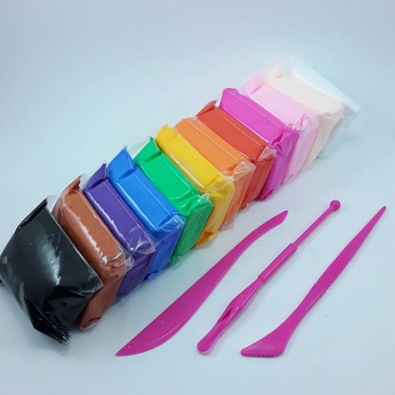 Набір розумний пластилін самозастигаючий 12 кольорів (M21-1813/3312)