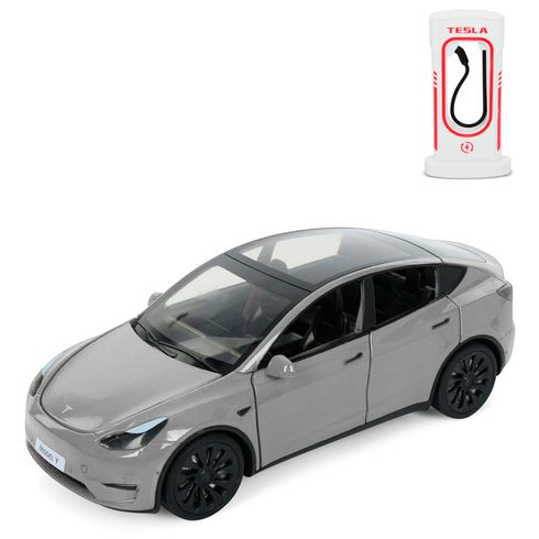 Игрушечная моделька АвтоСвит Tesla Model Y 1:24 металлическая инерционная (AP-2001GRY)