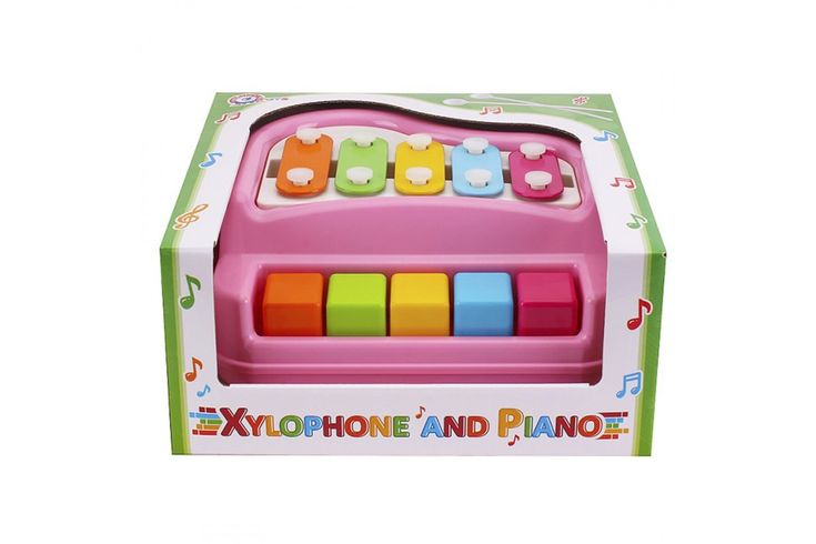 Игрушка ТехноК Ксилофон-фортепиано розовое (TH7907)
