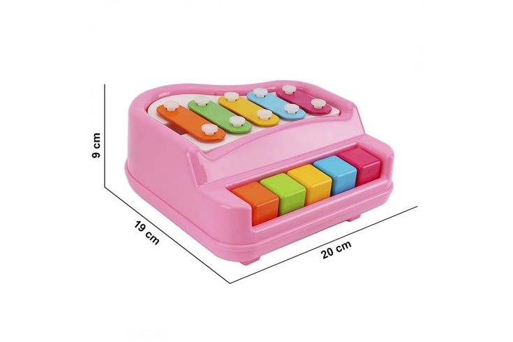 Игрушка ТехноК Ксилофон-фортепиано розовое (TH7907)