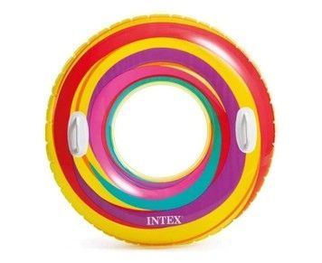 Круг надувной с ручками Intex Радуга 91см (59256)