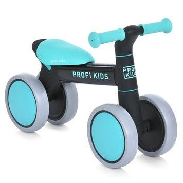 Каталка-толокар PROFI kids алюмінієва рама колеса 7" EVA чорно-блакитний (MBB 1014-4)