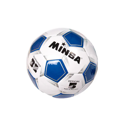 Мяч футбольный Minsa размер №5 340г синий (BT-FB-0289BL)