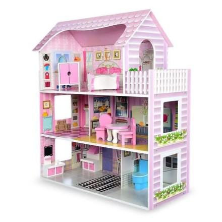 Будиночок для ляльки 3 поверхи з меблями (MD1204)