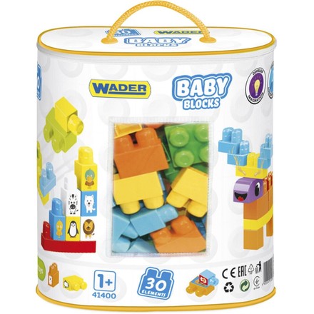 Пластиковый конструктор Wader Мои первые кубики Baby Blocks (41400)