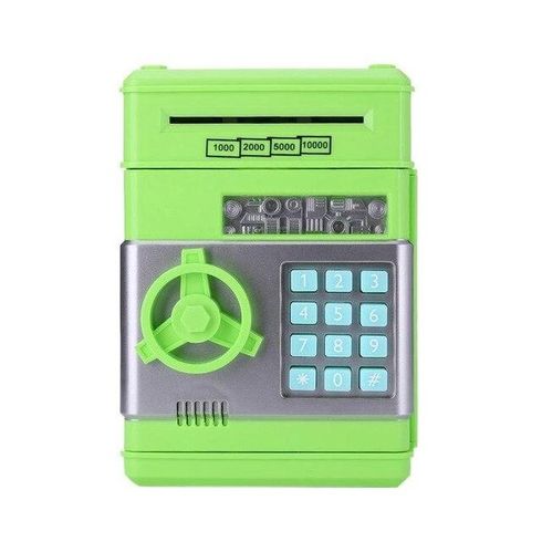 Копилка-сейф Number Bank с кодовым замком зелёная (LS062TF)