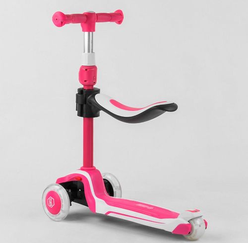 Самокат детский Best Scooter с сиденьем розовый (JS-41008/63204)