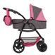 Коляска для куклы CARRELLO Avanti 2 в 1 с сумкой розовая (9662+BAG PINK)