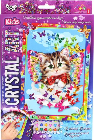 Набор для творчества Danko Toys Мозаика Crystal Art Котенок (CArt-01-04)
