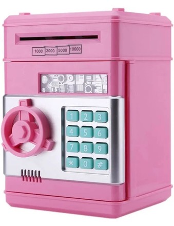 Скарбничка-сейф Number Bank з кодовим замком рожева (LS062PN)
