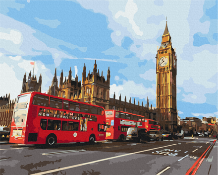 Картина для малювання за номерами Brushme Магія Лондона 40х50см (BS30085)