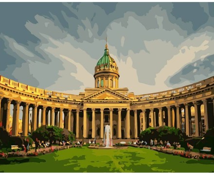 Картина для малювання за номерами Brushme Казанський собор 40х50см (GX8120)