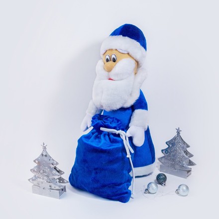 М'яка іграшка Zolushka Дід Мороз 43см синій (ZL4572)