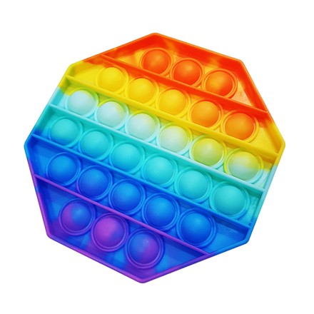 Іграшка дитяча POP IT Антистрес силіконовий восьмикутник різнокольоровий (IDP100)