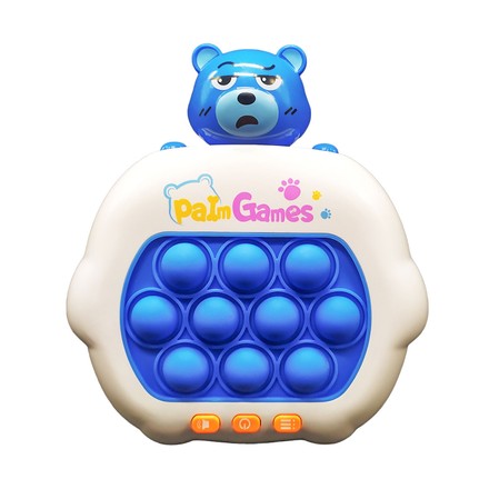Іграшка дитяча антистрес Pop It електронний Ведмедик блакитний (276B-BL)
