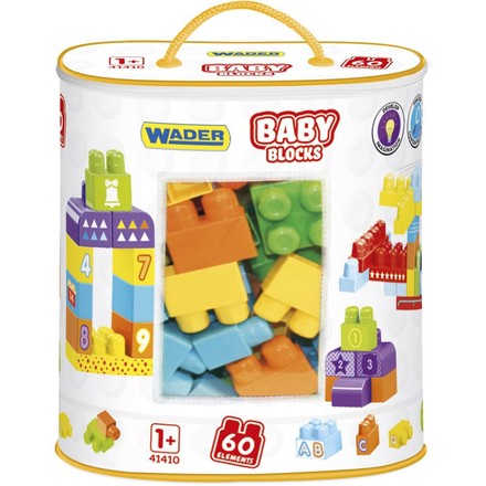 Пластиковый конструктор Wader Мои первые кубики Baby Blocks (41410)