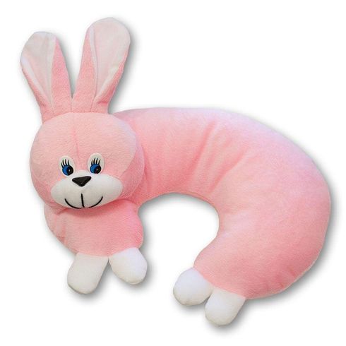 М'яка іграшка Zolushka Подушка Рожок заєць 33см рожевий (ZL4342)