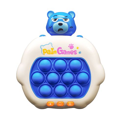 Іграшка дитяча антистрес Pop It електронний Ведмедик блакитний (276B-BL)