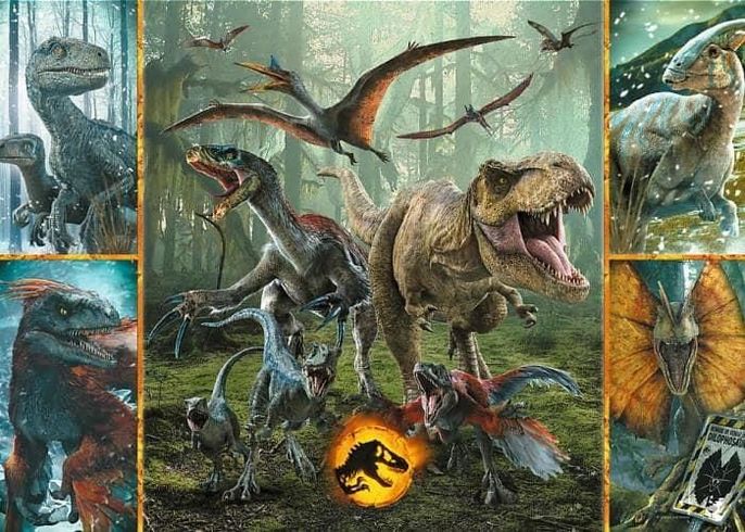 Пазли Trefl Супер форми XL Jurrasic world Незвичайні динозаври 160 ел (50026)