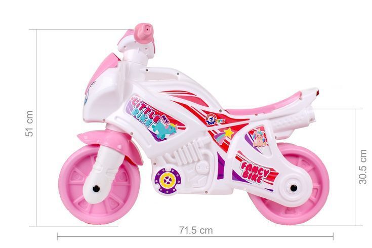 Толокар ТехноК Little Bike мотоцикл біло-рожевий (TH6450)