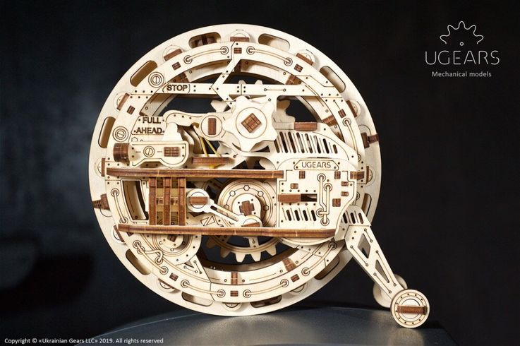 Механический 3D пазл UGEARS Моноколесо (70080)