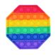 Игрушка детская POP IT Антистресс силиконовый восьмиугольник разноцветный (IDP100)