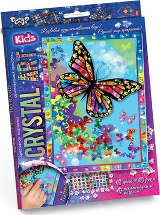 Набор для творчества Danko Toys Мозаика Crystal Art Бабочка (CArt-01-02)