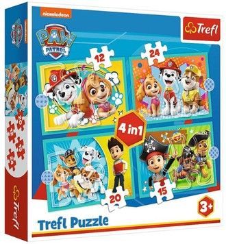 Пазлы Trefl Щенячий патруль: Счастливая команда 4в1 (34346)