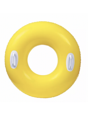 Круг INTEX надувной с ручками яркий неон желтый 76 см (59258YL)
