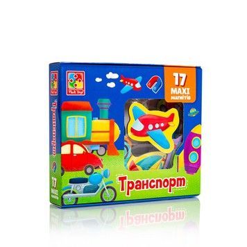 Игра настольная Vladi toys набор магнитов Транспорт 17 магнитов (VT3106-26)