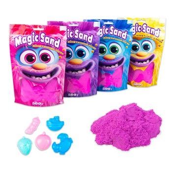 Песок кинетический Strateg Magic sand в пакете 500 г фиолетовый (39403-4)