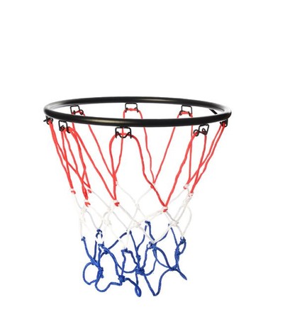 Баскетбольное кольцо уменьшенное с мячом, насосом и сеткой металл 32 см (MR0167)
