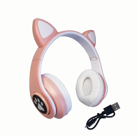 Бездротові навушники Cat Ear з котячими вушками pink (JST-B39MPN)