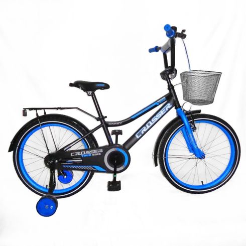 Велосипед детский Crosser Rocky Bike 18 дюймов черно-синий (RC-13/18BBL)