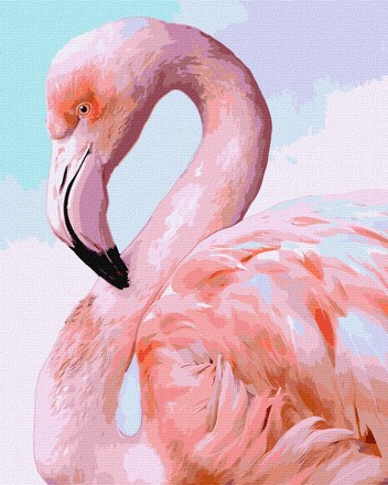 Картина-розмальовка Ідейка за номерами птахи Рожевий фламінго 40х50 (KHO4397)