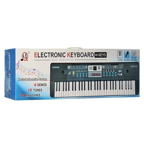 Синтезатор Electronic Keyboard 61 клавіша з мікрофоном працює від мережі/батарейок (MQ6111)