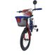 Велосипед двухколесный (+2 ролика) в стиле м/ф "Тачки" детский 12" с корзиной синий (TCH-12BL)